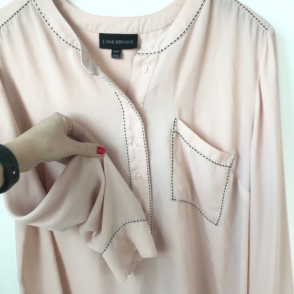 Lane Bryant Stitched Detail Blouse